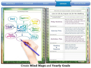 Oct 2024 to Dec 2025 Planner - Floral Leather Pattern