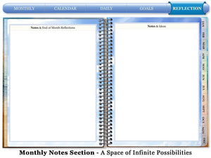 Oct 2024 to Dec 2025 Planner - Red Pattern w Tree