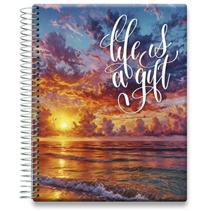 Tools4Wisdom Planner 2025-2026 Calendar - Blue Sunset w Quote