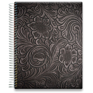 Tools4Wisdom Planner 2025-2026 Calendar - Floral Leather Pattern