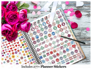 Oct 2024 to Dec 2025 Planner - Floral Leather Pattern