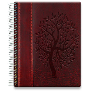 Oct 2024 to Dec 2025 Planner - Red Pattern w Tree