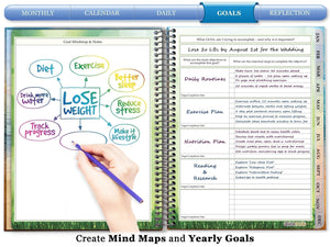 Coaching Session + Oct 2024 to Dec 2025 Planner - Tree Pattern Brown