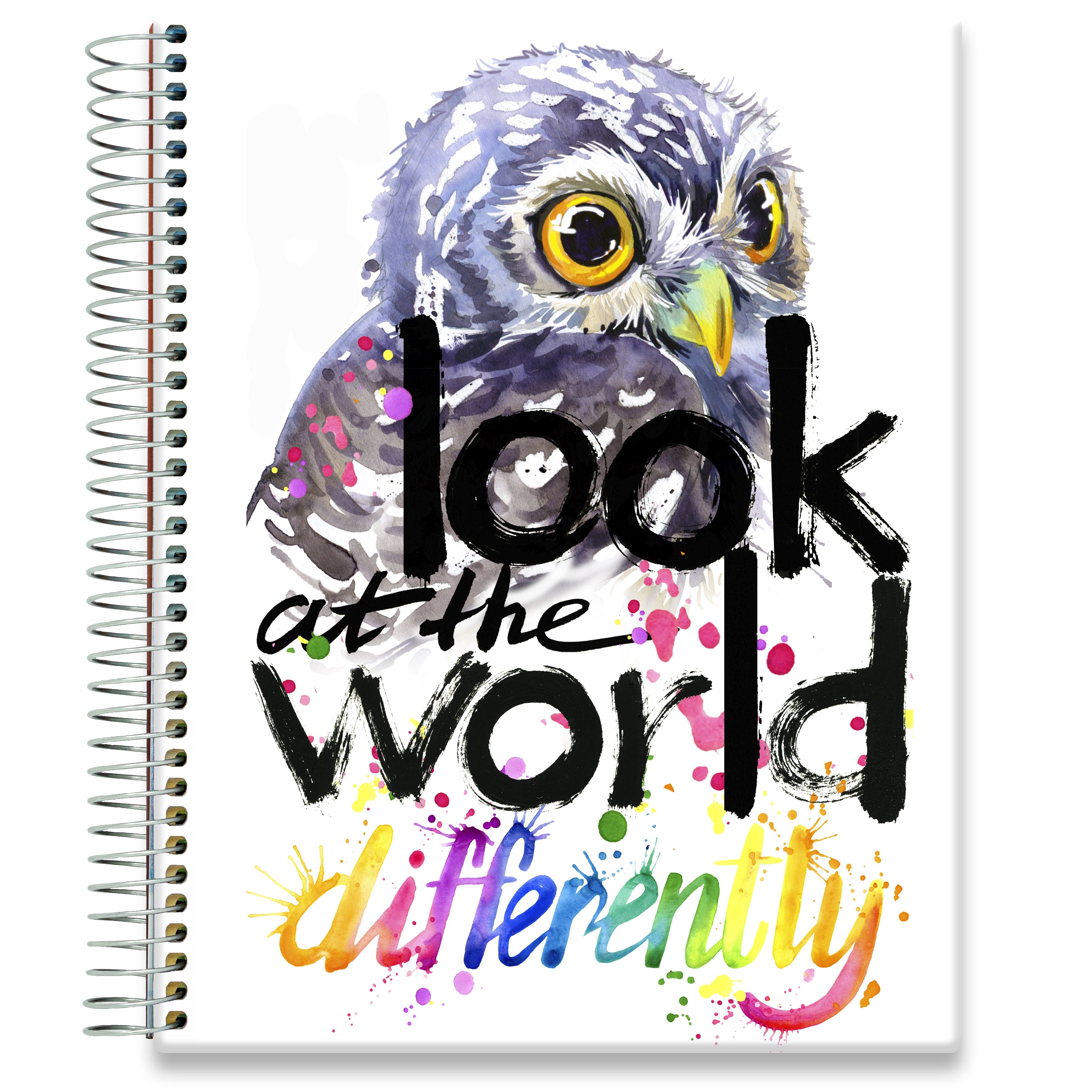 January to December 2024 Hardcover Planner Calendar - j4d4 - Peacock w  Quote - Tools4Wisdom