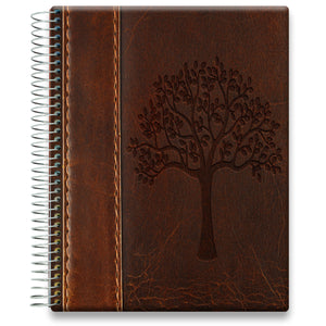 Coaching Session + May 2024 to Jun 2025 Planner - Tree Pattern Brown